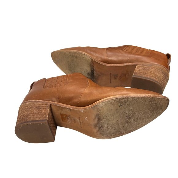 Madewell Brown Leather Western-Style Ankle Boots  Size 8.5 - Picture 5 of 6